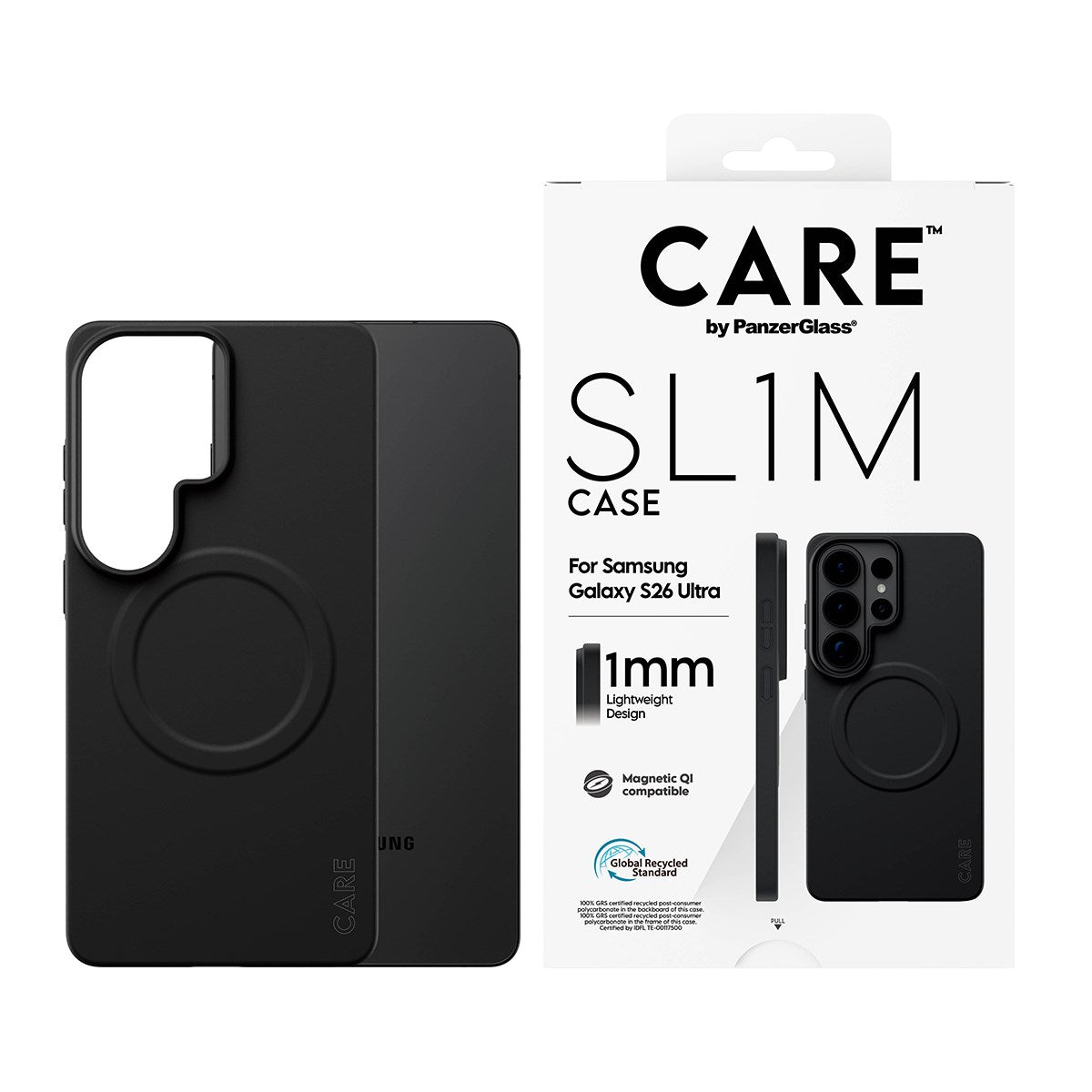 CARE™ by PanzerGlass® SL1M Case Schwarz m. Qi Samsung Galaxy S26 Ultra